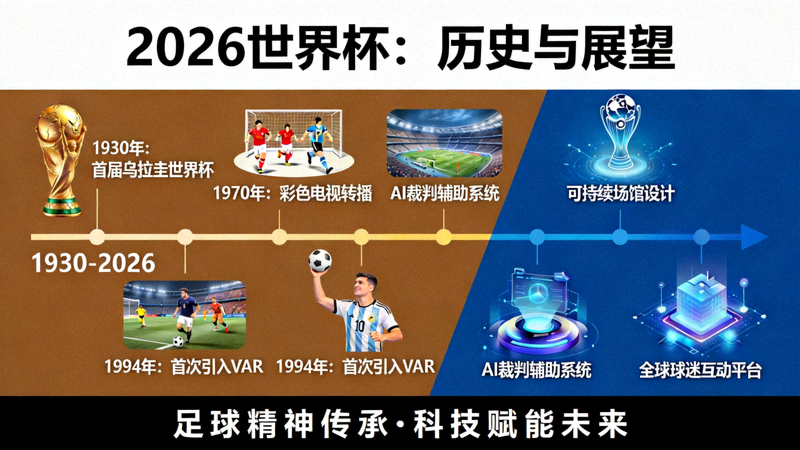2026世界杯历史与展望专题图片，展示世界杯发展历程和未来愿景